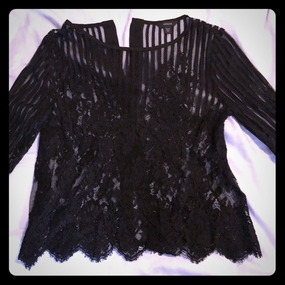 Guess Sexy See-thru Lace Top - Picture 1 of 3